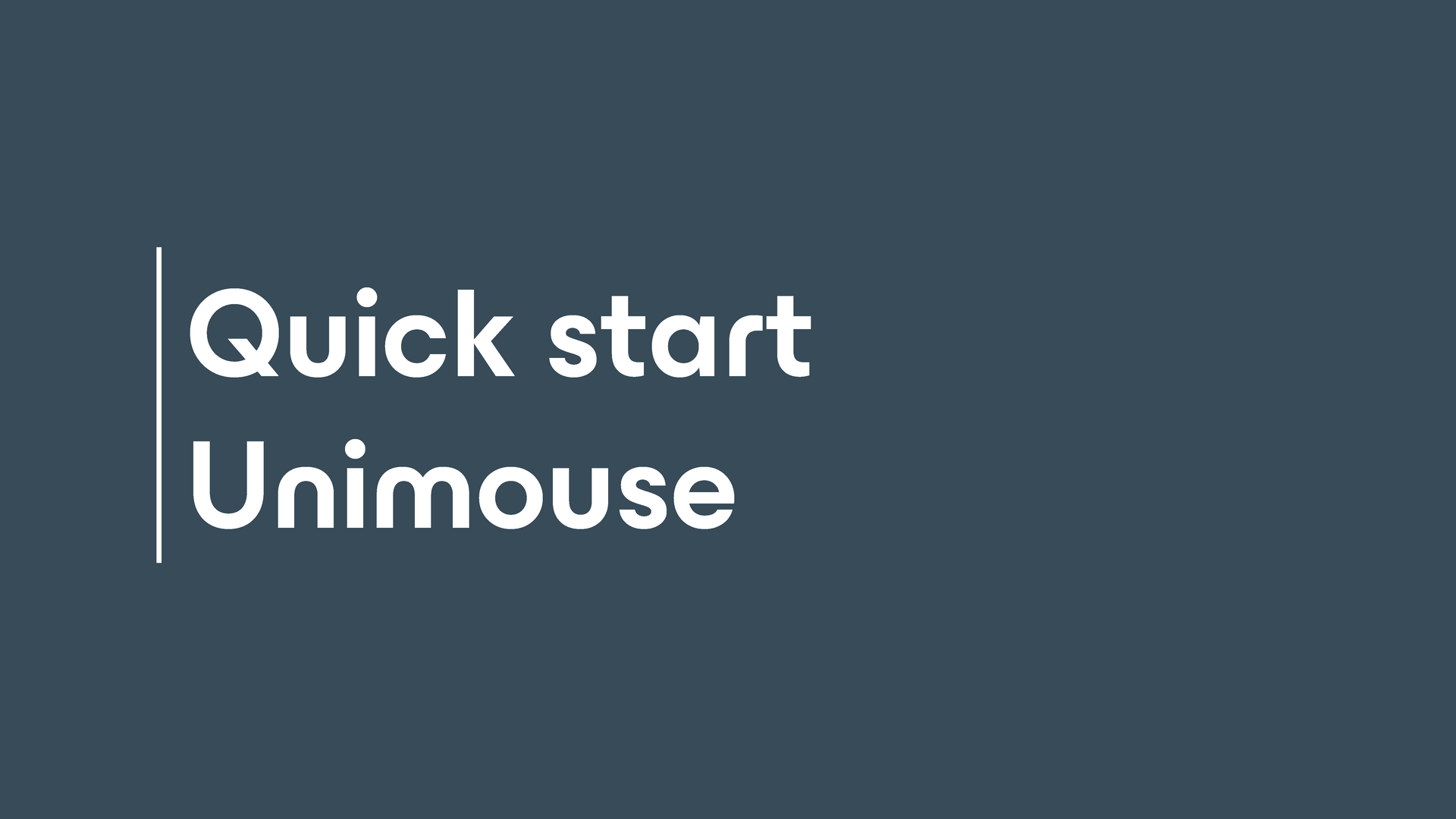 Quick start guide: how to get started with Unimouse from Contour Design