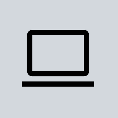 icon of a laptop on a grey background