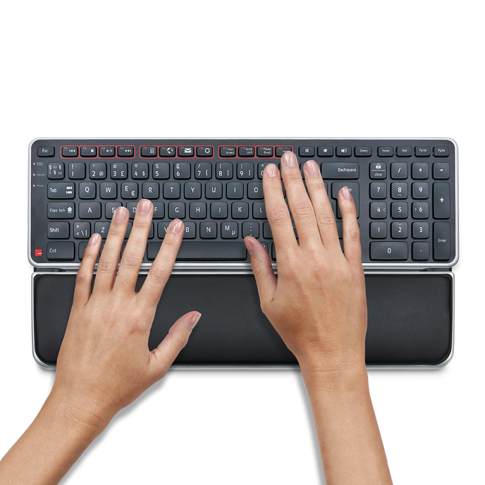 Balance Keyboard and Wrist Rest in use 